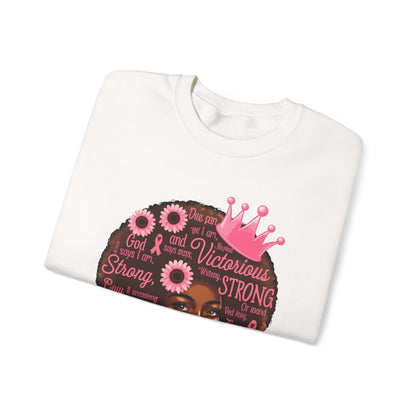 Breast Cancer Awareness Afro Queen Sweatshirt