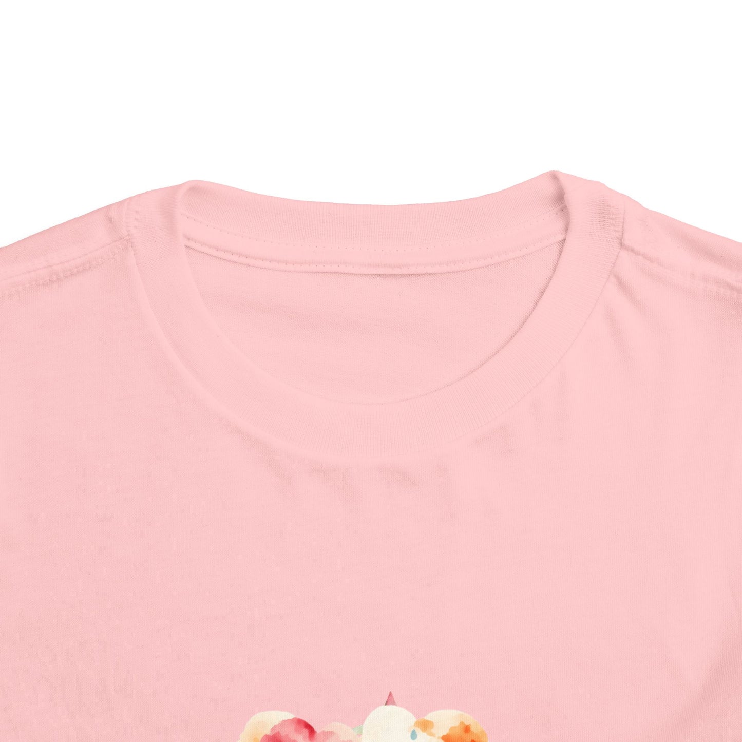 Watercolor Smiling Clouds Toddler Tee — Cute Kids Short Sleeve Shirt