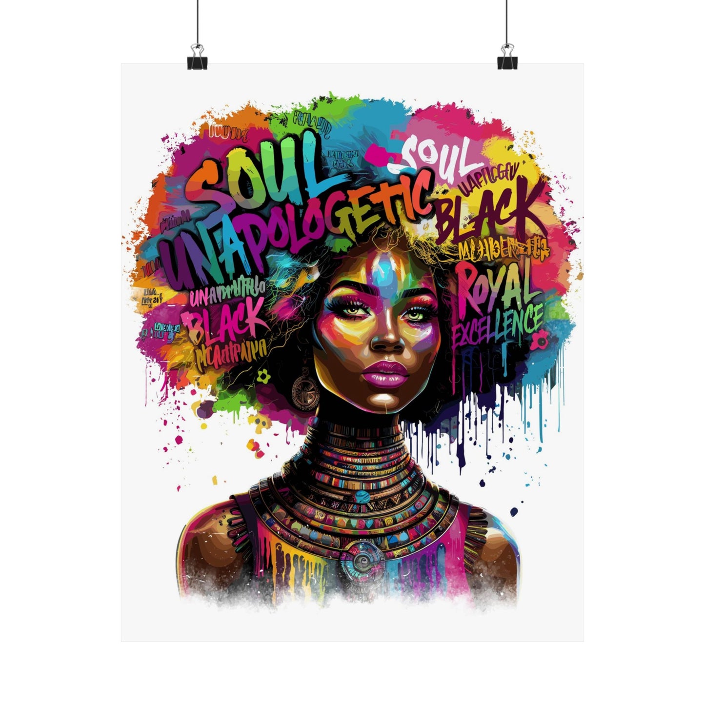 Unapologetic Afro Soul Satin Poster (210gsm)