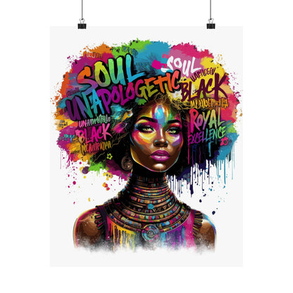 Unapologetic Afro Soul Satin Poster (210gsm)