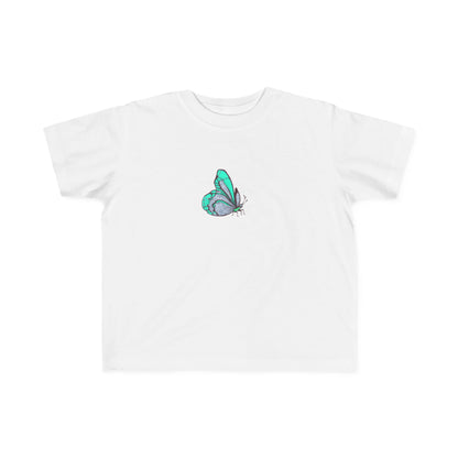 Toddler Tee — Teal Butterfly Graphic