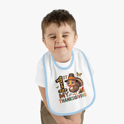 Thanksgiving Baby Bib - 1st My Thanksgiving Cute Turkey Design