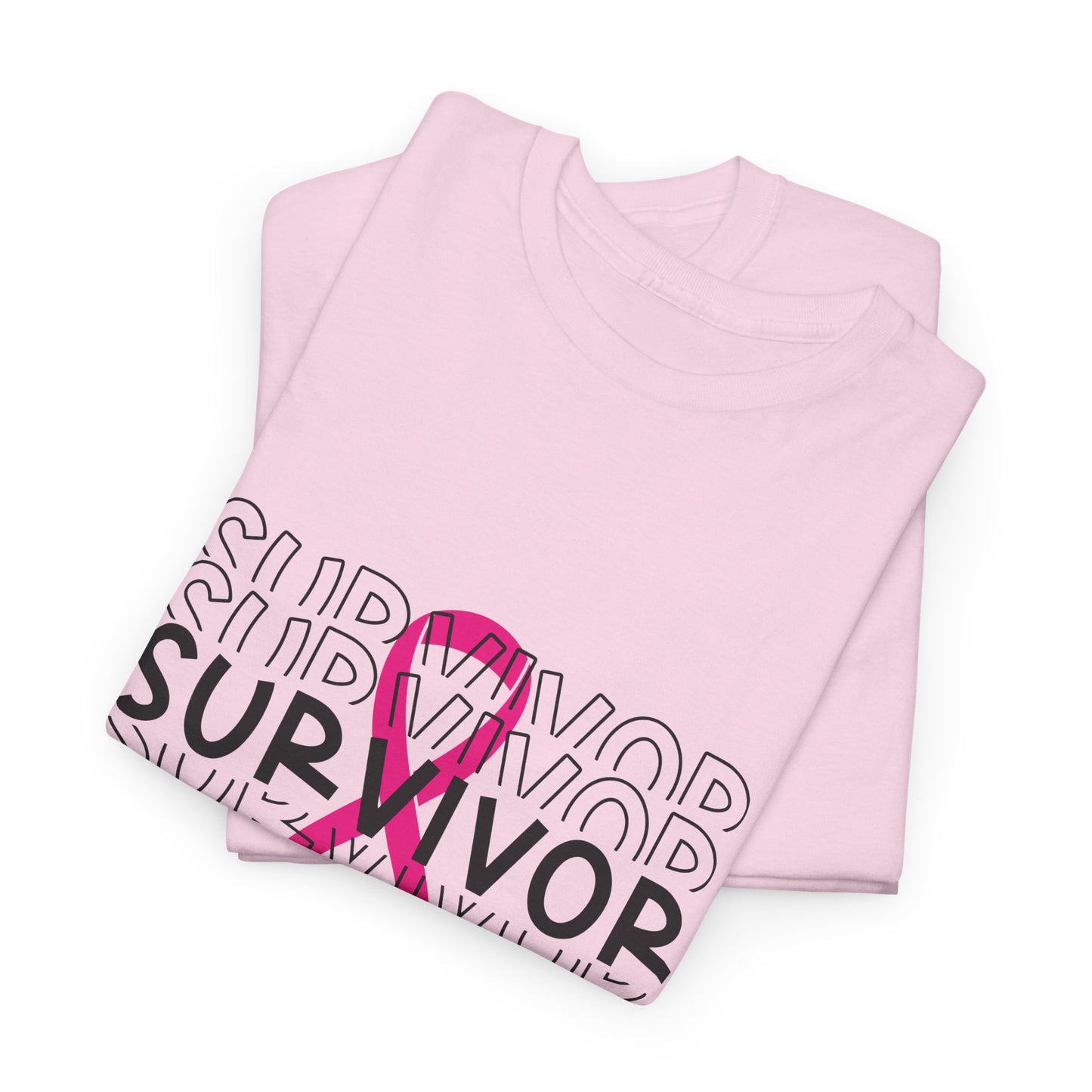 Survivor Pink Ribbon Tee — Breast Cancer Awareness Survivor T-Shirt