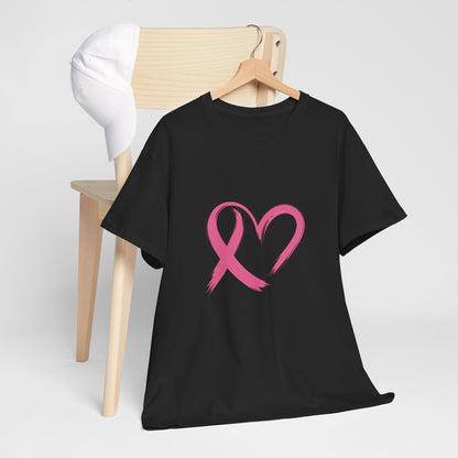 Pink Ribbon Heart Tee