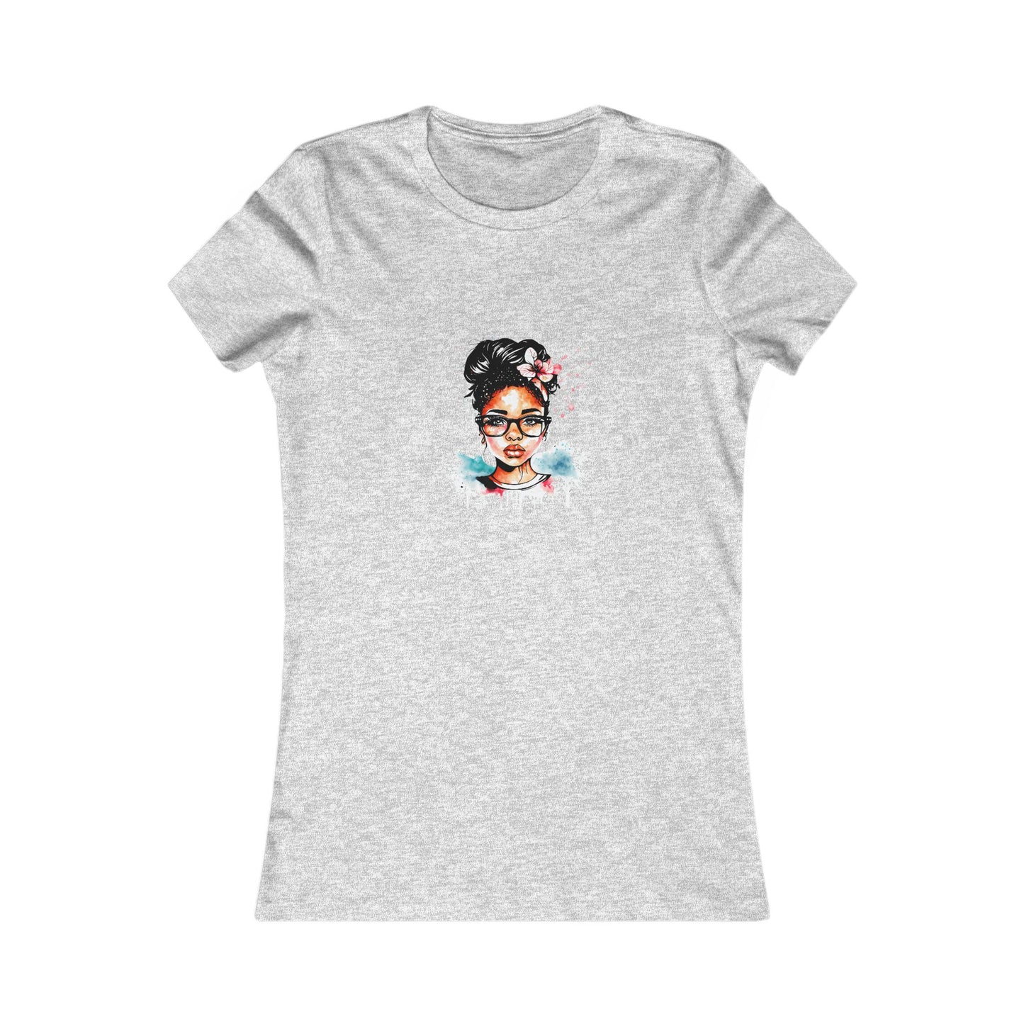 Graphic Tee — Watercolor Afro Girl Portrait Shirt