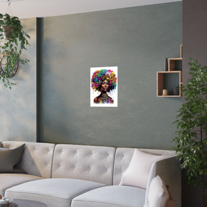 Unapologetic Afro Soul Satin Poster (210gsm)