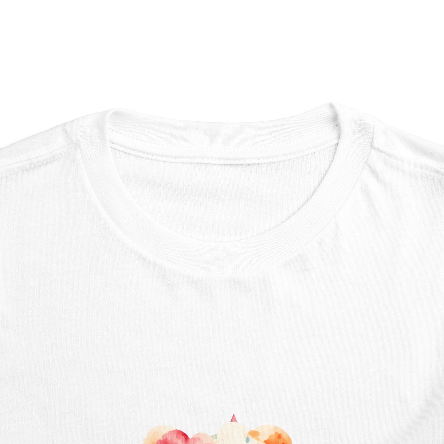 Watercolor Smiling Clouds Toddler Tee — Cute Kids Short Sleeve Shirt