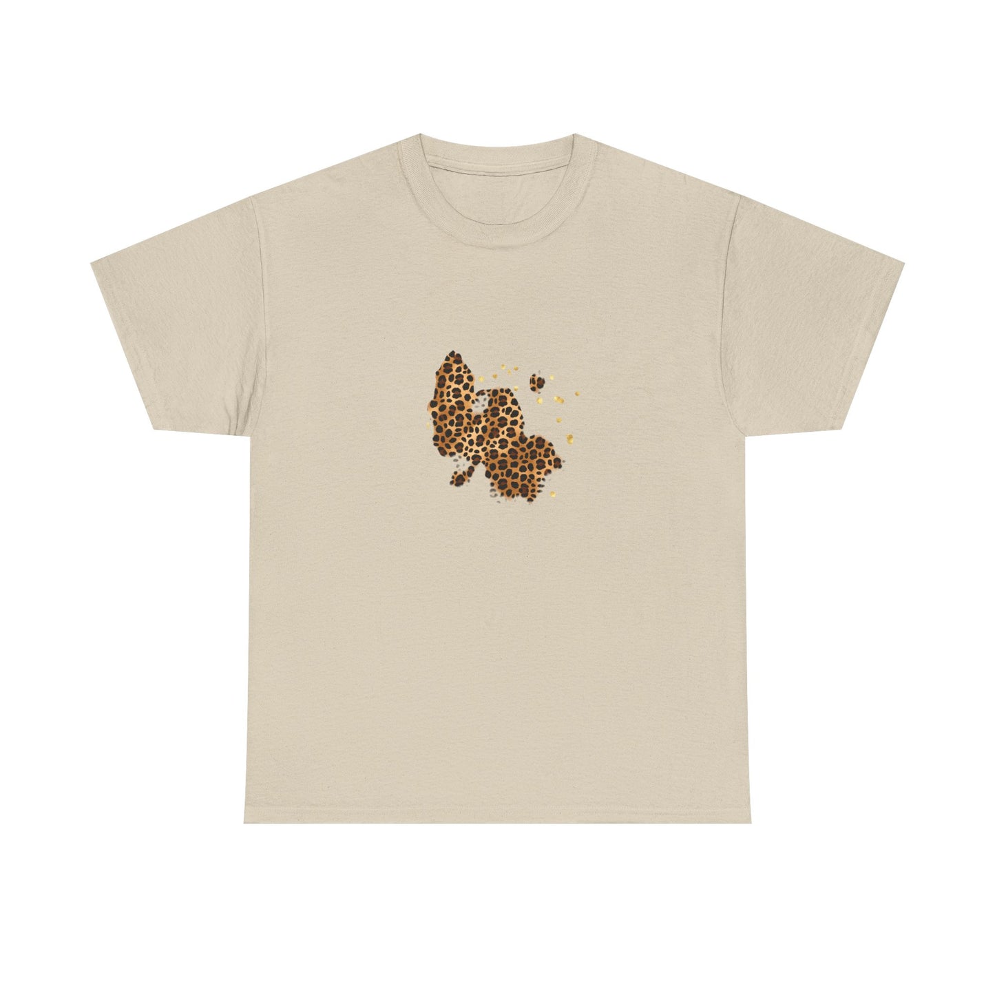 Leopard Print T‑Shirt — Small Chest Animal Print Tee