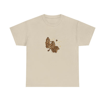 Leopard Print T‑Shirt — Small Chest Animal Print Tee