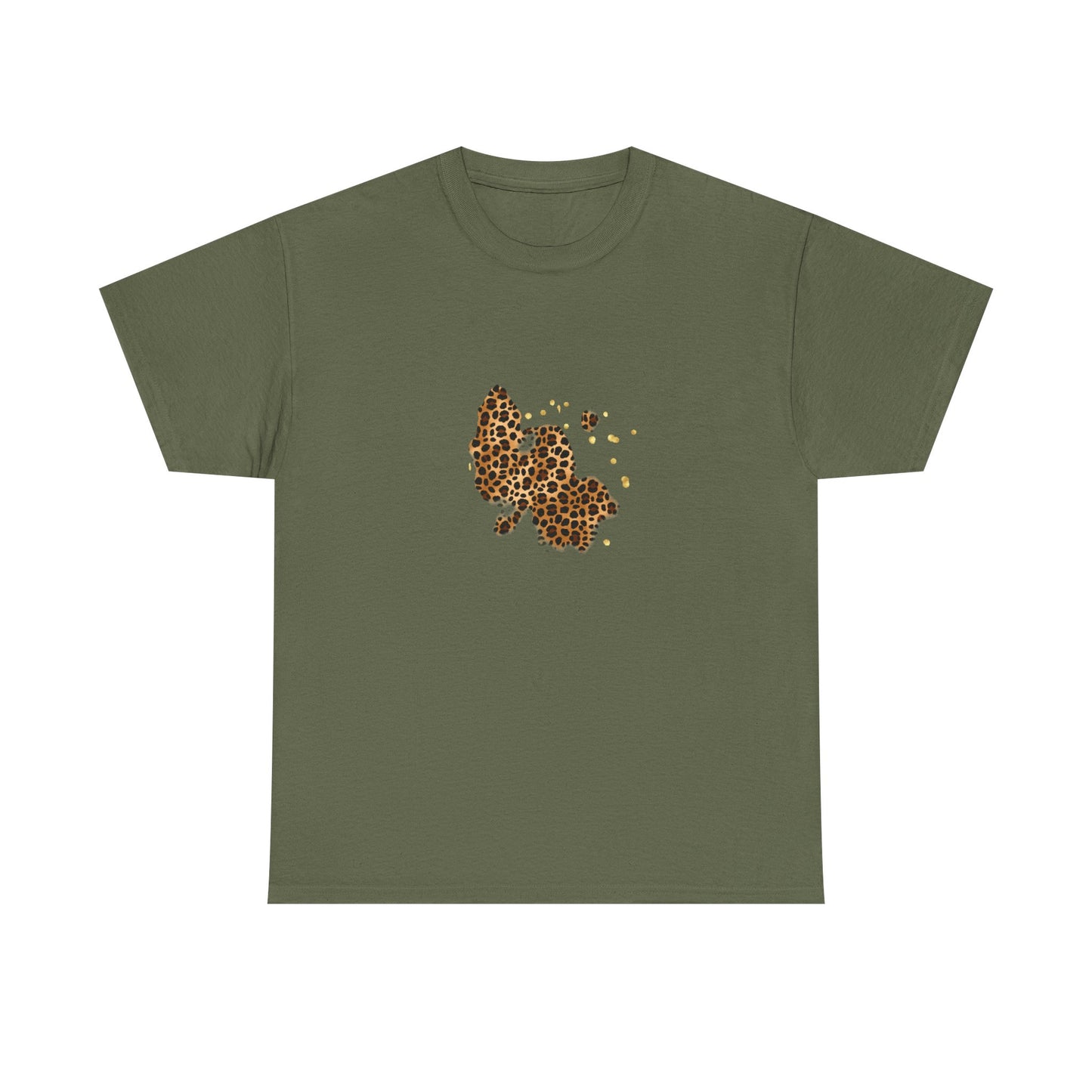 Leopard Print T‑Shirt — Small Chest Animal Print Tee