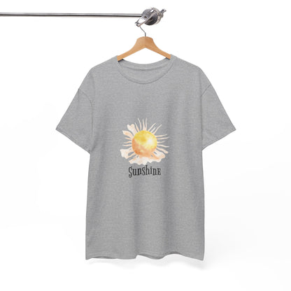 Sunshine Graphic Tee — Watercolor Sun "Sunshine" Casual T‑Shirt