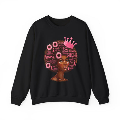 Breast Cancer Awareness Afro Queen Sweatshirt