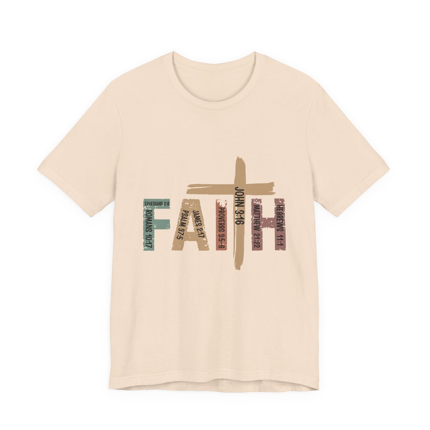 Faith Cross T‑Shirt — Rustic Christian Graphic Tee