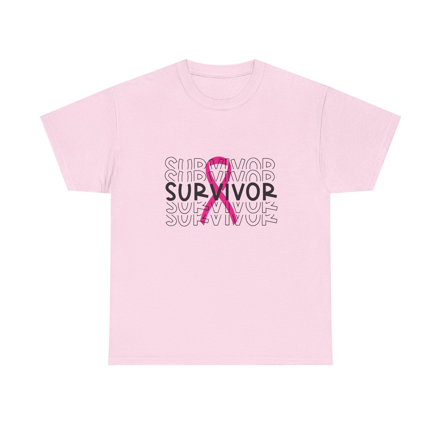 Survivor Pink Ribbon Tee — Breast Cancer Awareness Survivor T-Shirt