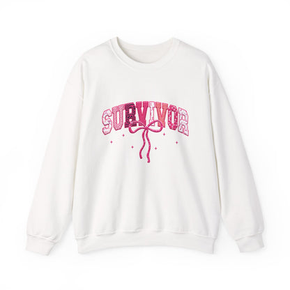 Survivor Pink Ribbon Crewneck Sweatshirt - Support & Empower