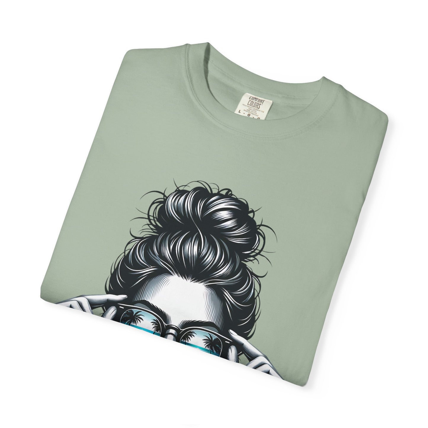 Messy Bun Cool Sunglasses Graphic T-Shirt
