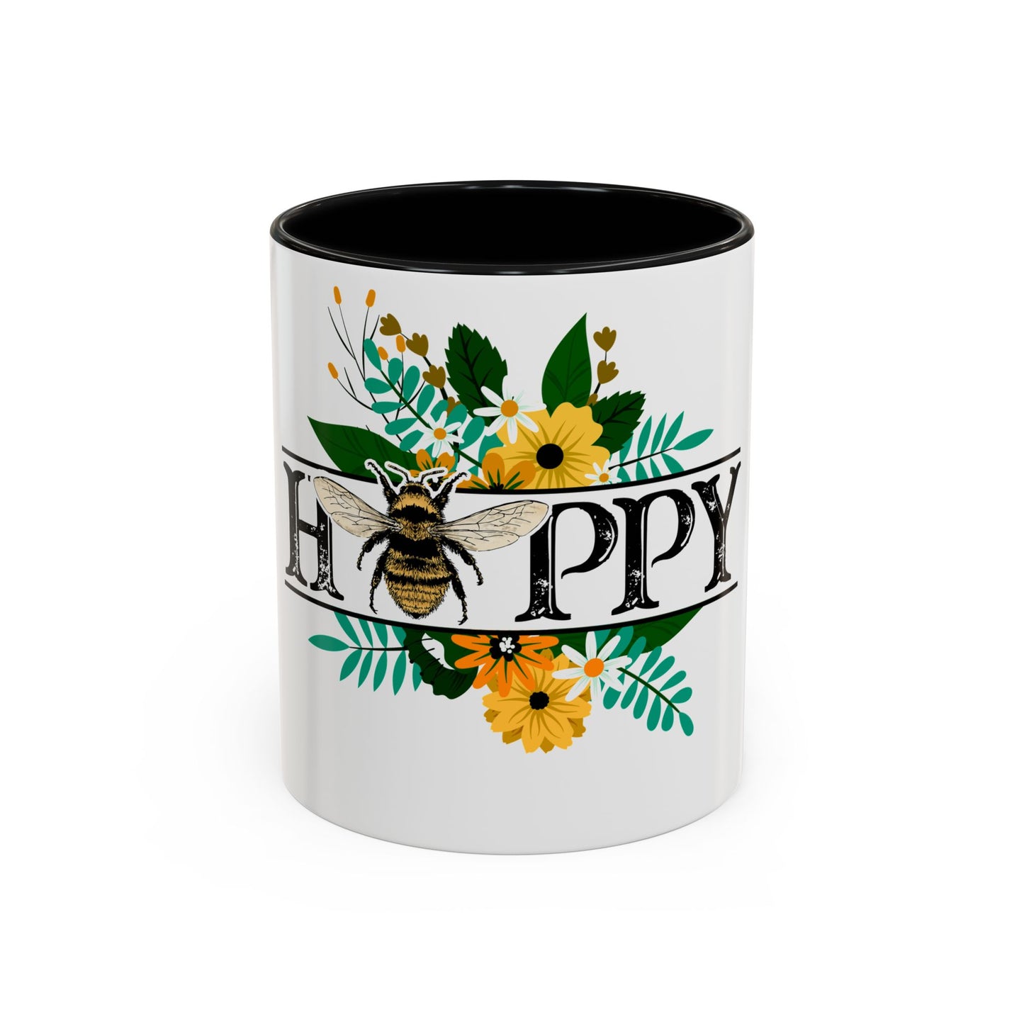 "Bee" Happy Accent Coffee Mug (11, 15oz)