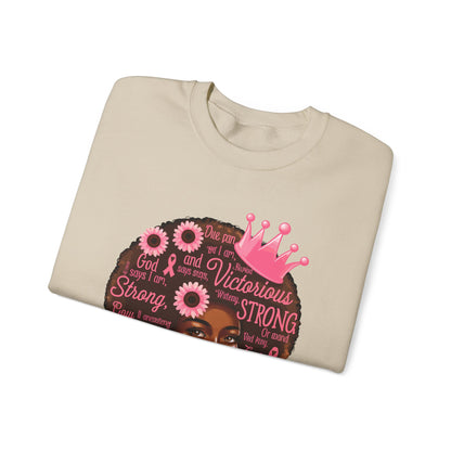 Breast Cancer Awareness Afro Queen Sweatshirt