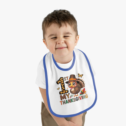 Thanksgiving Baby Bib - 1st My Thanksgiving Cute Turkey Design