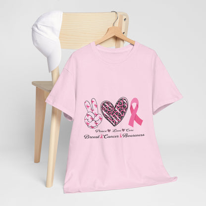 Breast Cancer Awareness Peace Love Hope T-Shirt