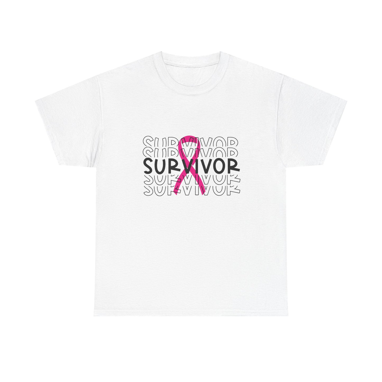 Survivor Pink Ribbon Tee — Breast Cancer Awareness Survivor T-Shirt