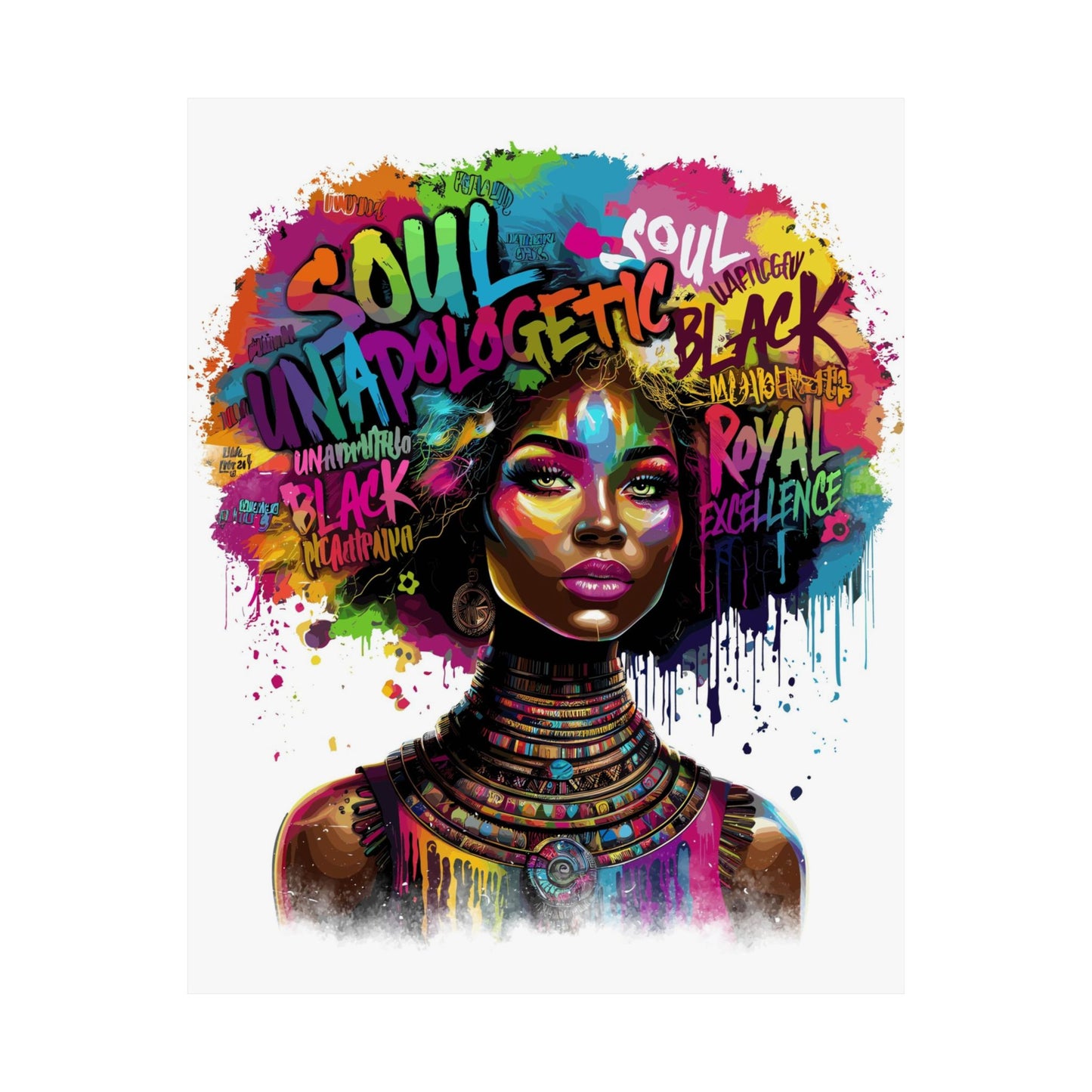 Unapologetic Afro Soul Satin Poster (210gsm)