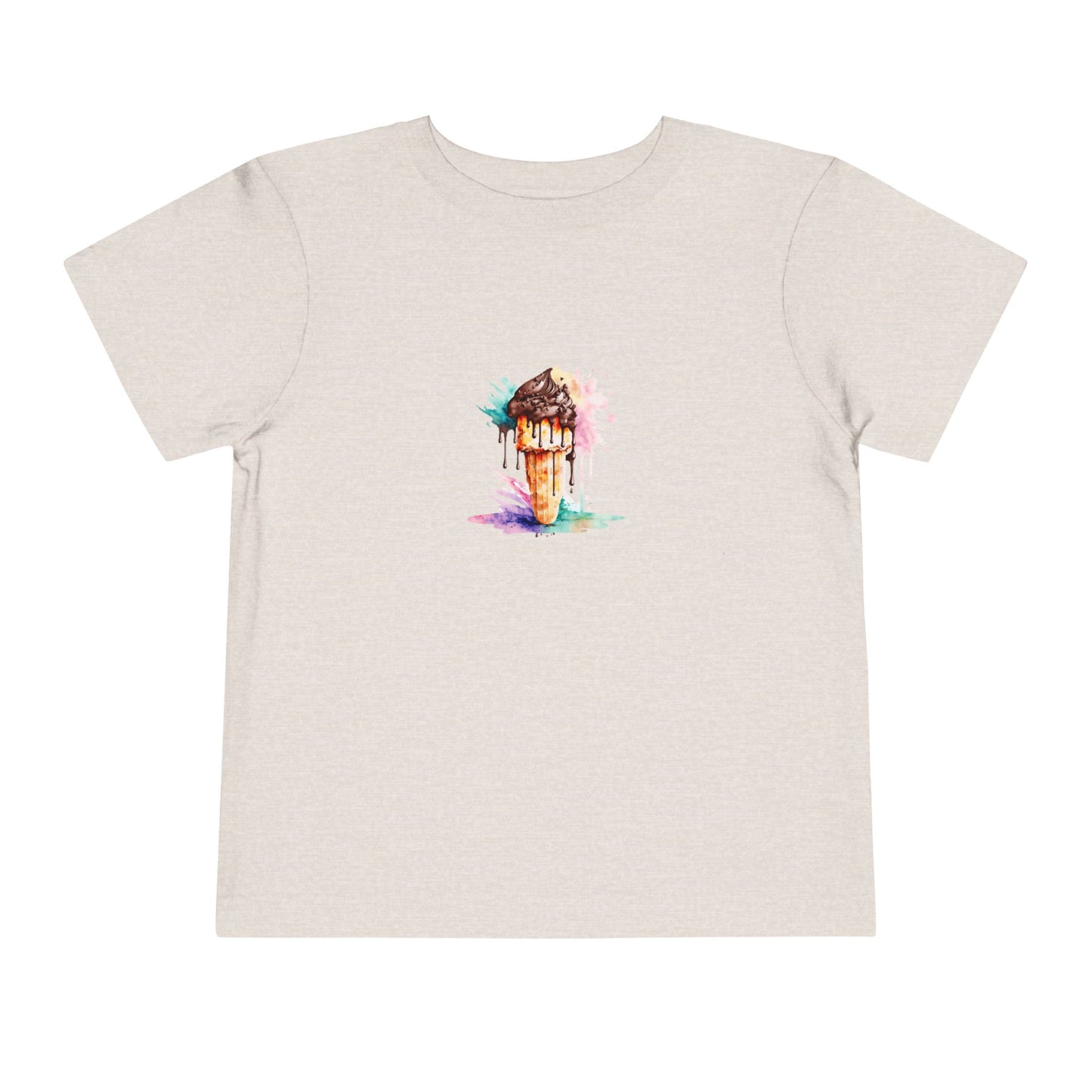 Toddler Tee — Watercolor Ice Cream Cone Kids Shirt