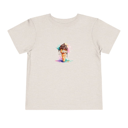 Toddler Tee — Watercolor Ice Cream Cone Kids Shirt