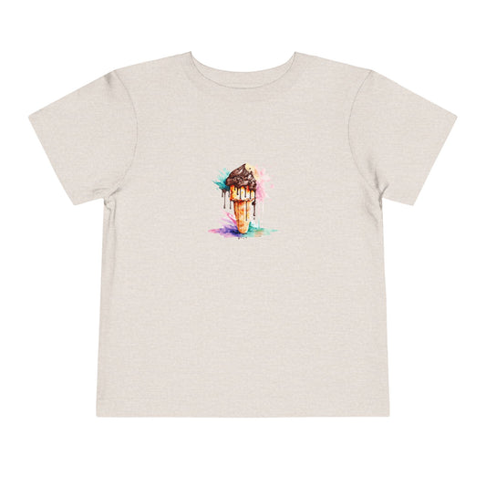 Toddler Tee — Watercolor Ice Cream Cone Kids Shirt