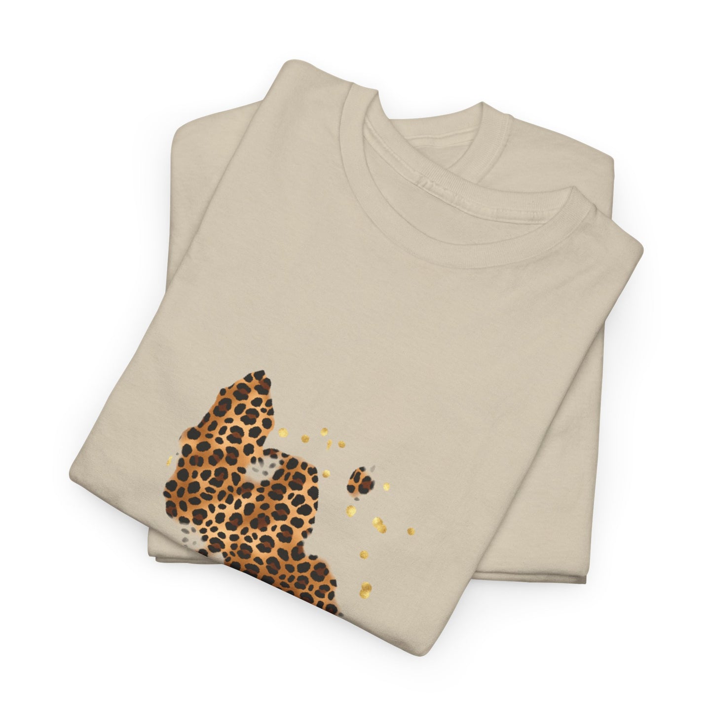 Leopard Print T‑Shirt — Small Chest Animal Print Tee