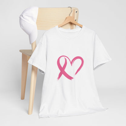 Pink Ribbon Heart Tee