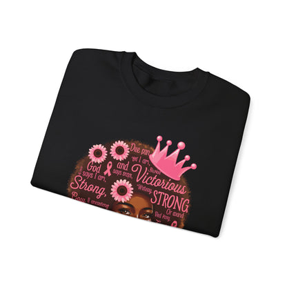 Breast Cancer Awareness Afro Queen Sweatshirt
