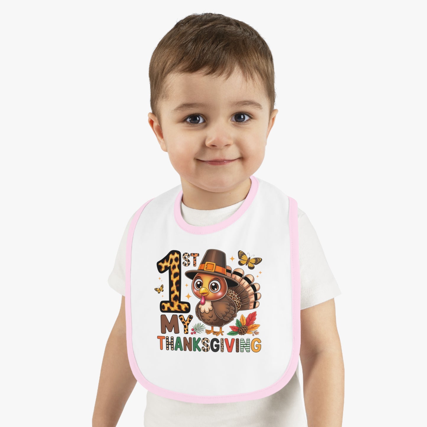 Thanksgiving Baby Bib - 1st My Thanksgiving Cute Turkey Design