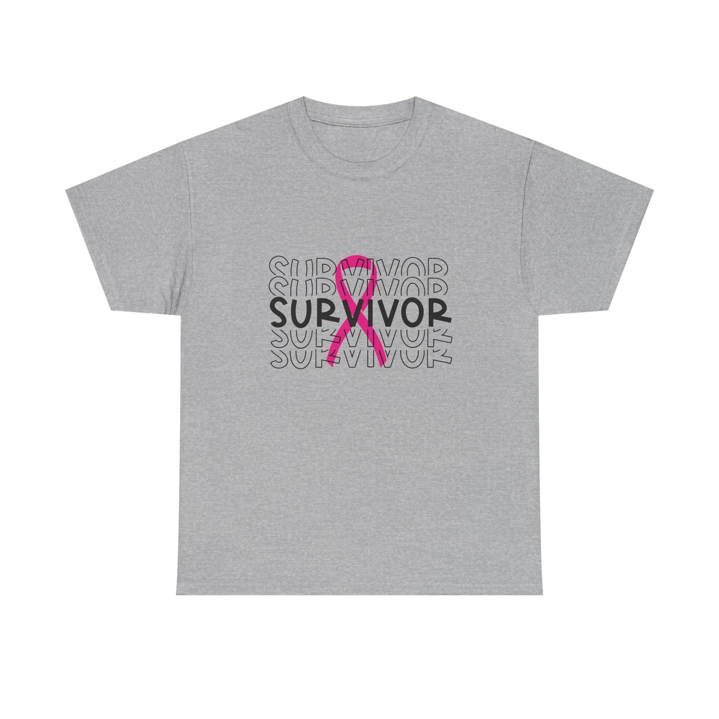 Survivor Pink Ribbon Tee — Breast Cancer Awareness Survivor T-Shirt