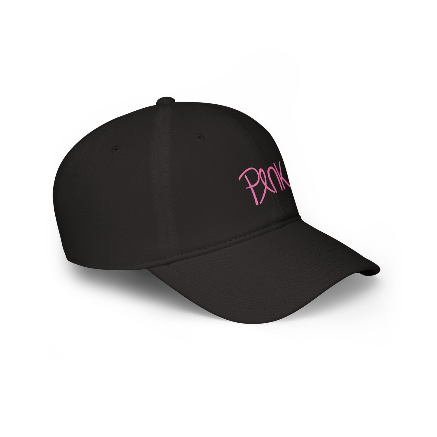 Pink Script Low Profile Baseball Cap — Casual Feminine Hat