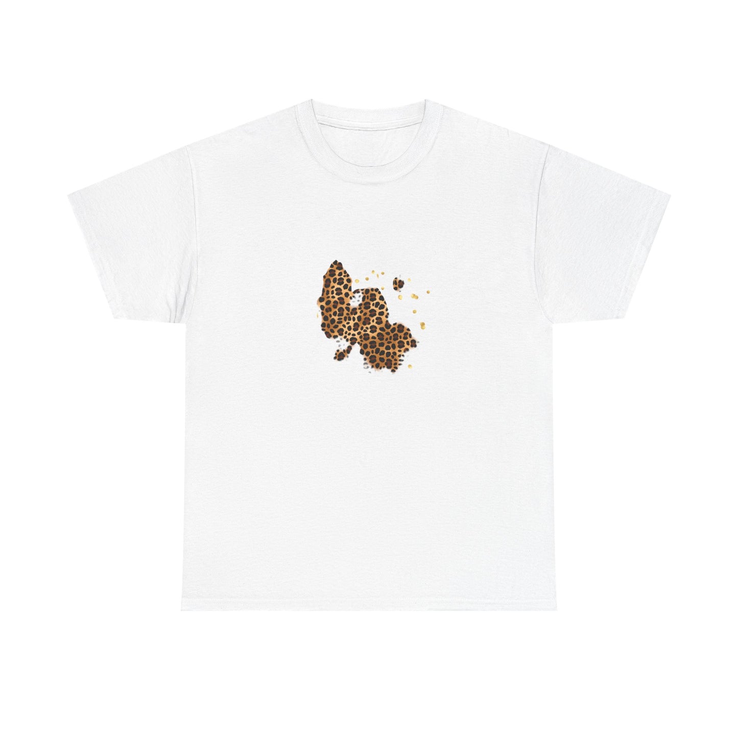 Leopard Print T‑Shirt — Small Chest Animal Print Tee