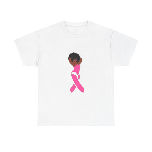 Black Girl Power Breast Cancer Awareness T-Shirt