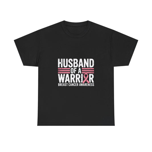 Husband of a Warrior Breast Cancer Awareness T-Shirt