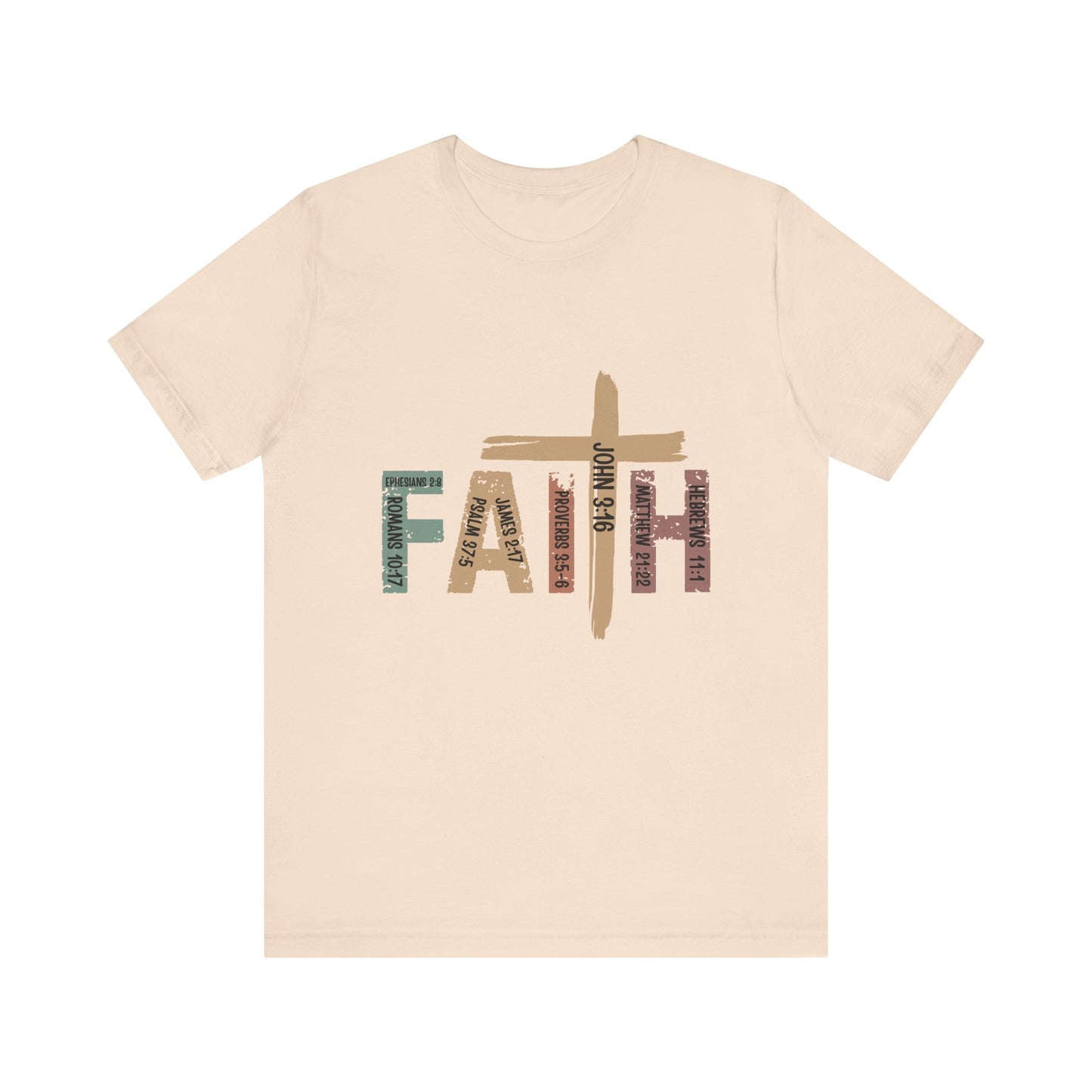 Faith Cross T‑Shirt — Rustic Christian Graphic Tee
