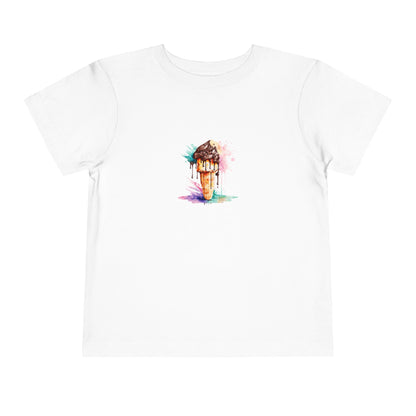Toddler Tee — Watercolor Ice Cream Cone Kids Shirt