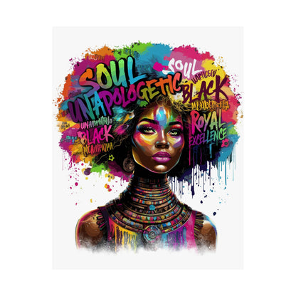 Unapologetic Afro Soul Satin Poster (210gsm)