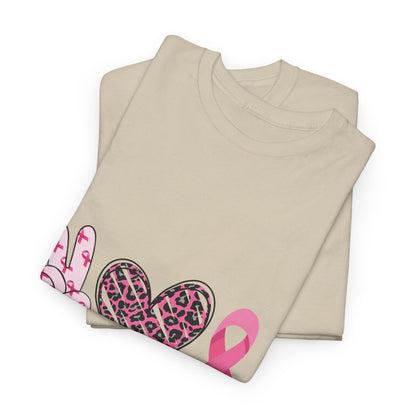 Breast Cancer Awareness Peace Love Hope T-Shirt