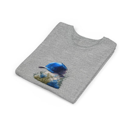 Youth Tee — Blue Cap Silhouette Kids Shirt