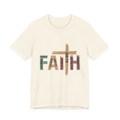 Faith Cross T‑Shirt — Rustic Christian Graphic Tee