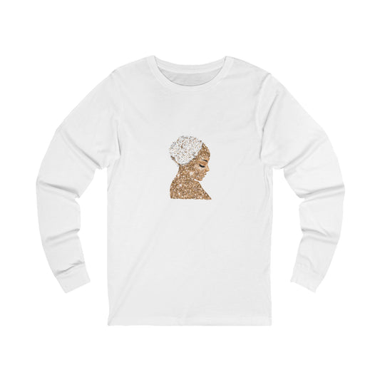 Gold Silhouette Headwrap Long Sleeve Tee