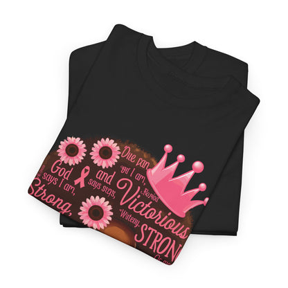 Breast Cancer Awareness Afro Queen T-Shirt