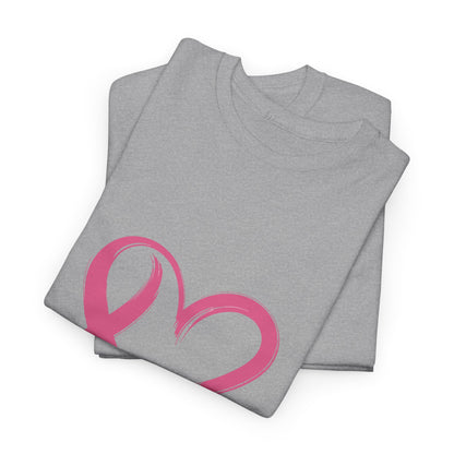 Pink Ribbon Heart Tee