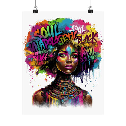 Unapologetic Afro Soul Satin Poster (210gsm)