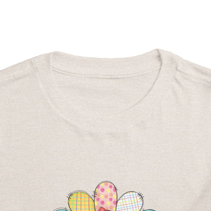 Personalized Toddler Tee — Cute Patchwork Turkey