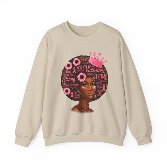 Breast Cancer Awareness Afro Queen Sweatshirt
